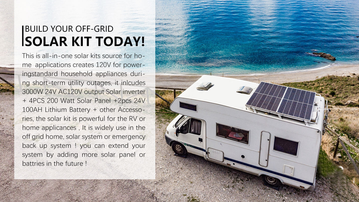 Sungold Power Solar Kit 3,000W 24V Inverter 120V Output 5.12 kWh Lithium Battery 800W Solar Panels SGKT‑3PRO Sungold Power SGKT-3PRO solar kit — product photo