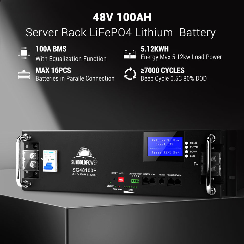 Sungold Power Off‑Grid Solar Kit 8,000W 48VDC 120V/240V LiFePO₄ 10.24 kWh Battery & 8×415W Solar Panels SGR‑8K10E The Sungold Power Off‑Grid Solar Kit SGR‑8K10E features an 8,000W inverter, 48VDC LiFePO₄ 10.24 kWh battery, and 8×415W solar panels—ideal for off-grid systems with reliable performance and long lifecycle.