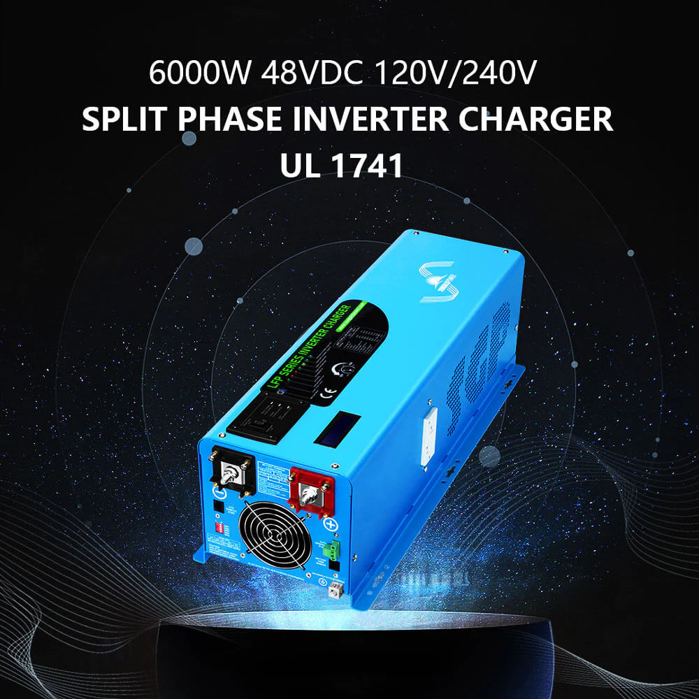 Sungold Power Off‑Grid 6,000W Solar Kit 48VDC 120V/240V Inverter | LiFePO4 10.24 kWh Battery & 6×370W Solar Panels (SGK‑PRO64) The Sungold Power Off-Grid 6,000W Solar Kit (SGK-PRO64), featuring a 48VDC 120V/240V inverter, LiFePO4 10.24kWh battery, and 6×370W panels, is perfect for off-grid solar systems seeking reliable energy independence.