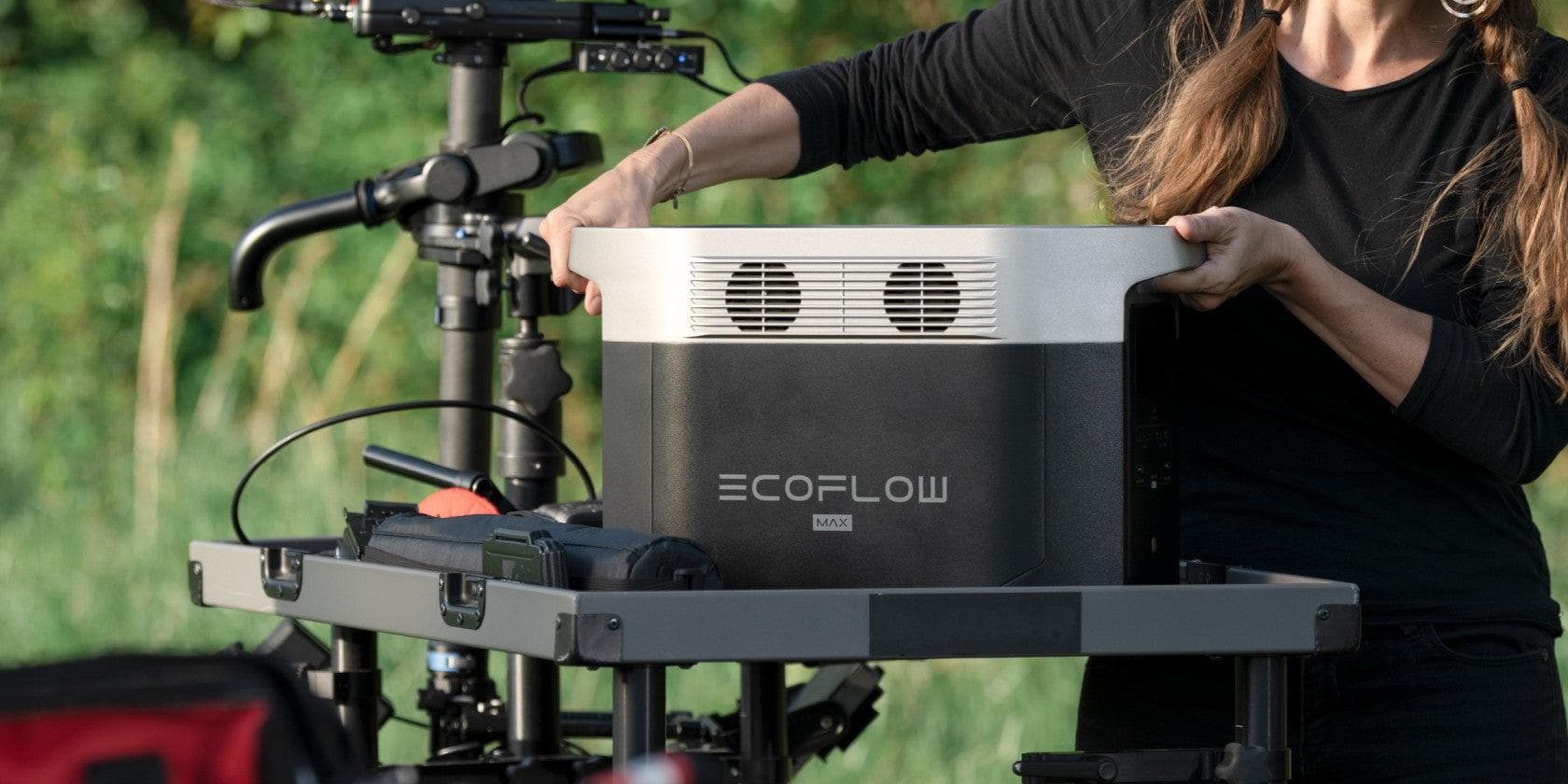 EcoFlow DELTA Max Portable Solar Power Kit 2,400W 2,016Wh | 2 x 200 Watt 12V Rigid Mono Solar Panels Emergency backup power.