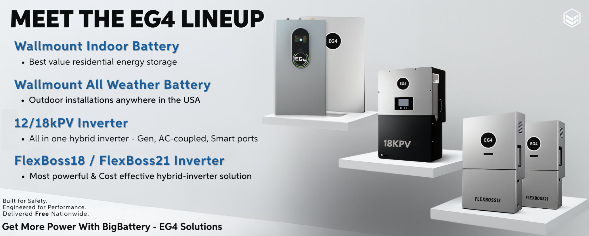 EG4 FlexBOSS21 21kW Split-Phase Hybrid Solar Inverter EG4 solar kit — detail photo