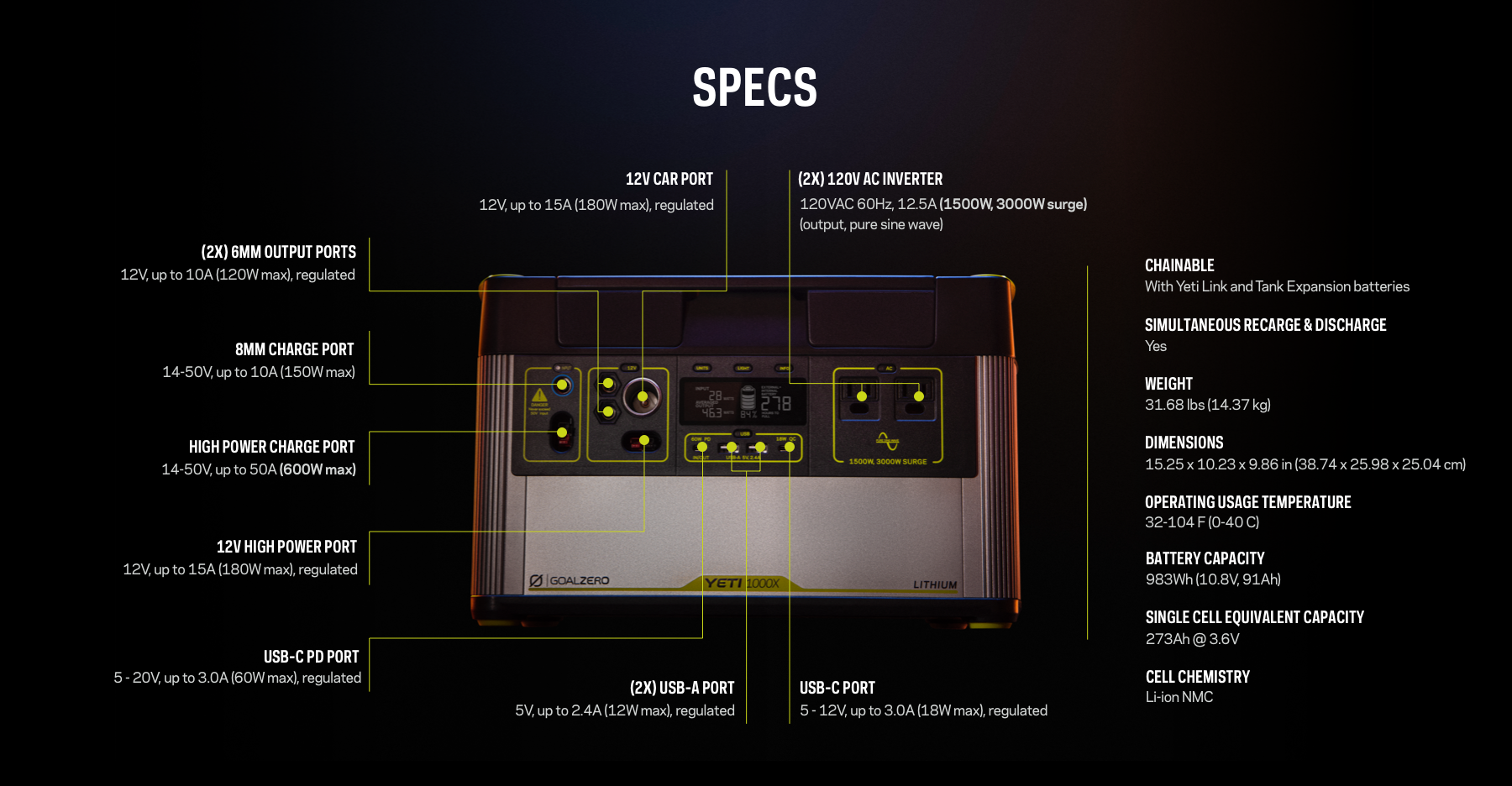 Yeti 1000X Goal Zero Yeti 1000X Portable Power Station