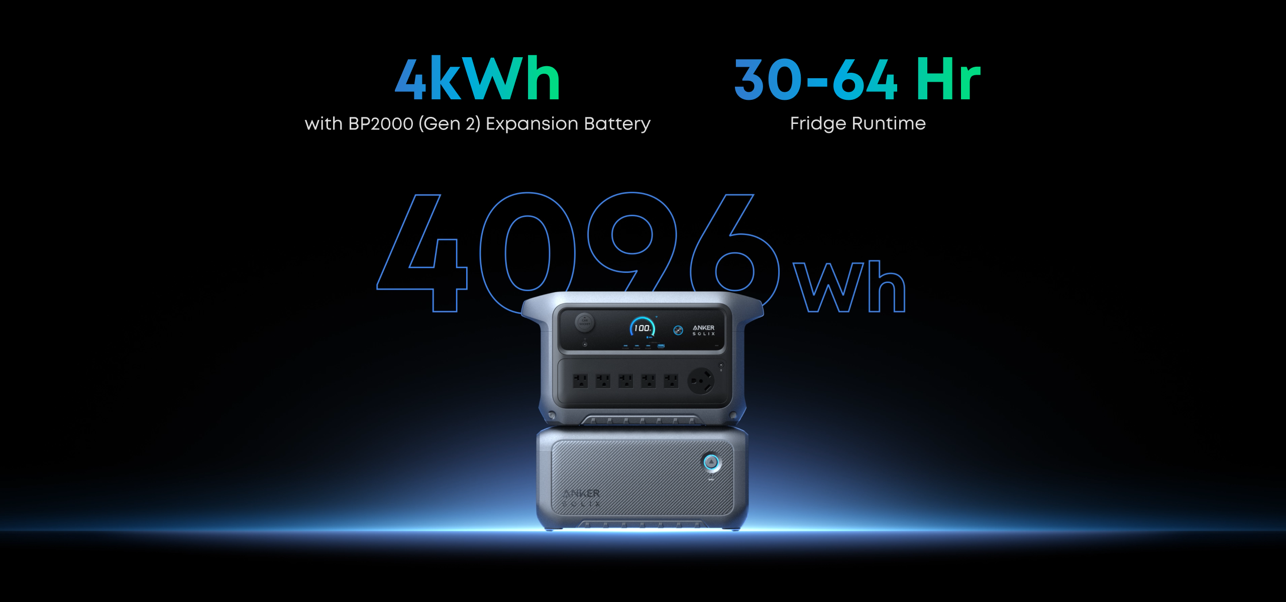 BP2000 Gen 2 expands the C2000 Gen 2 to 4kWh for 30-64 hours of fridge runtime