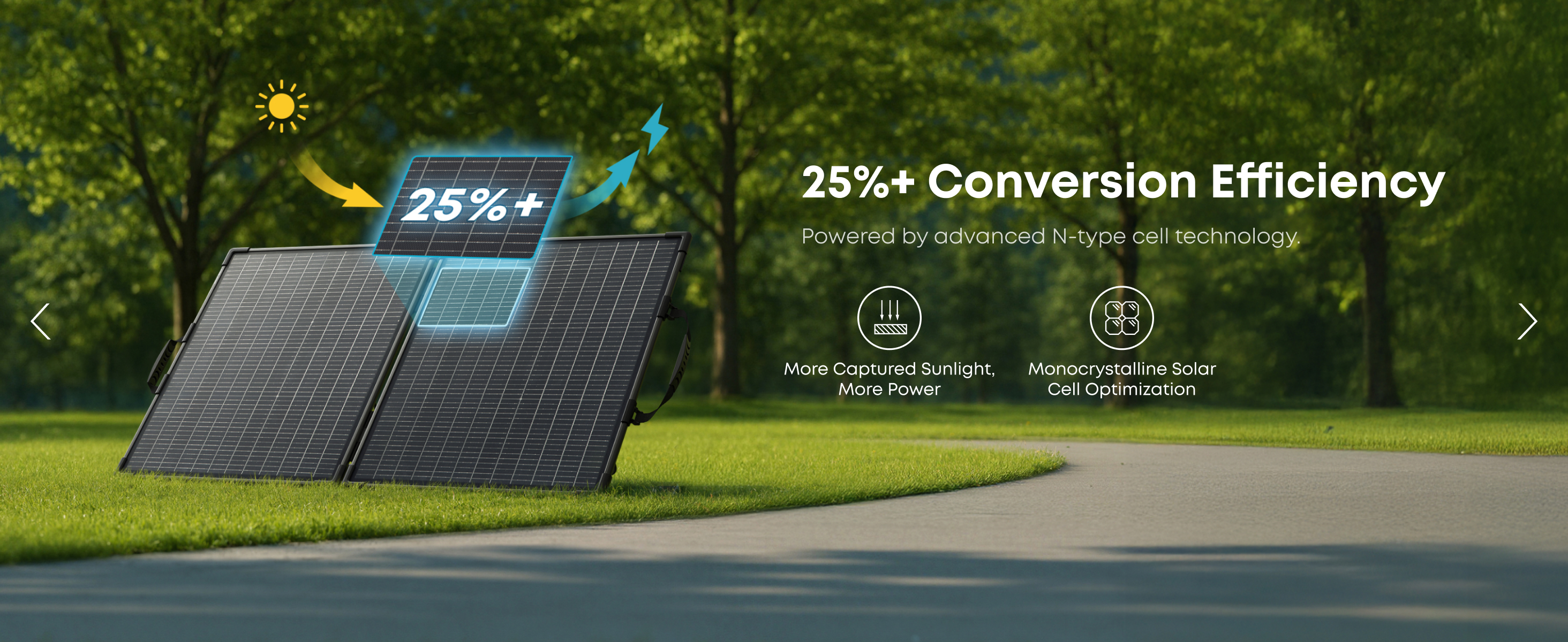 PS100 Bifacial 25%+ conversion efficiency with N-type cells