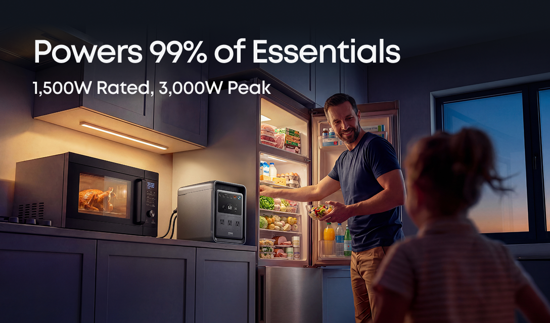 Anker SOLIX S2000 powers 99% of essentials with 1,500W rated and 3,000W peak