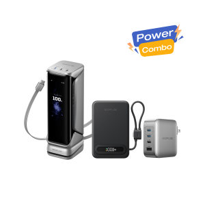 ecoflow ecoflow rapid pro power bank rapid mag qi2 2 power bank 140w charger rapid combo black rapid pro x power bank 27650mah 300w rapid pro charger 140w 4 ports gan 1219013658 1