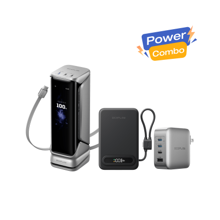 ecoflow ecoflow rapid pro power bank rapid mag qi2 2 power bank 140w charger rapid combo black rapid pro x power bank 27650mah 300w rapid pro charger 140w 4 ports gan 1219013658 1