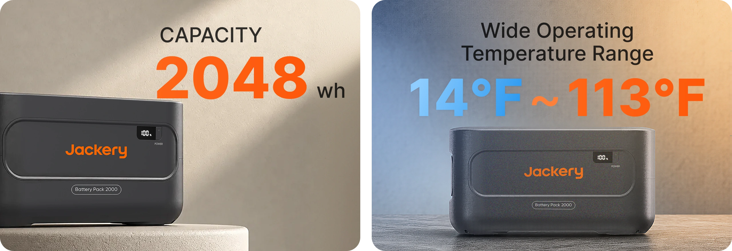 Jackery Battery Pack 2000 Plus v2 2048Wh capacity