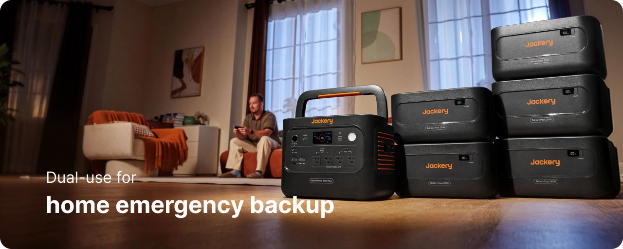 Jackery Battery Pack 2000 Plus v2 for home emergency backup