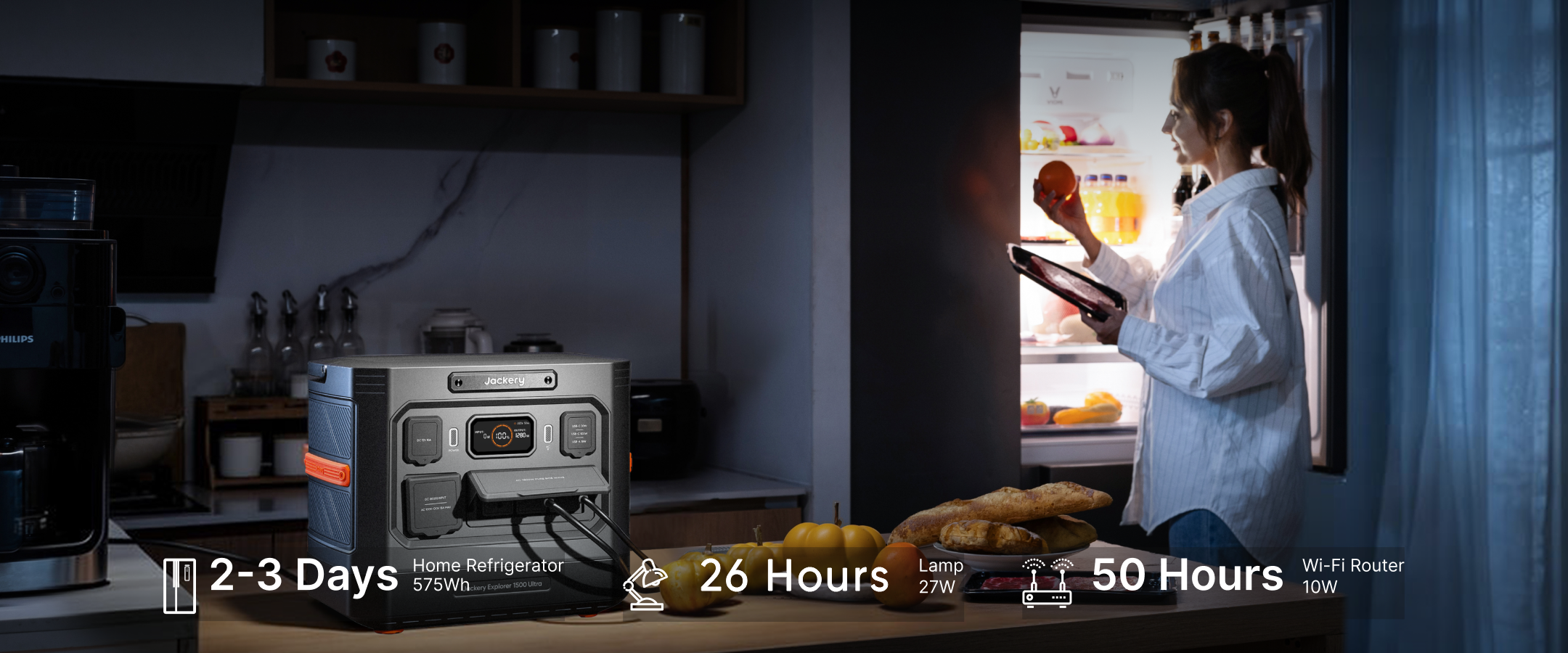 Jackery Explorer 1500 Ultra home backup runtimes