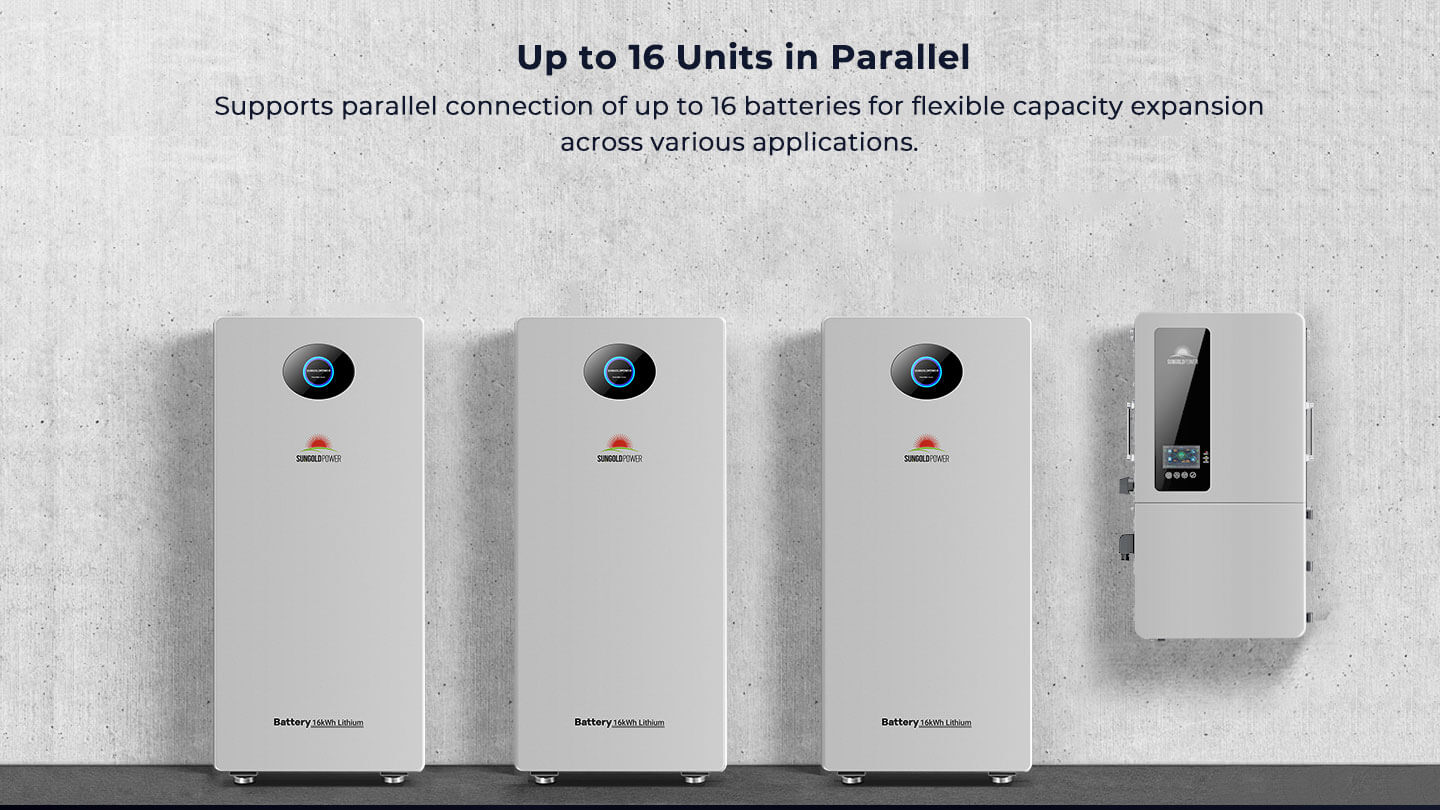 Up to 16 PowerMax 314 batteries in parallel