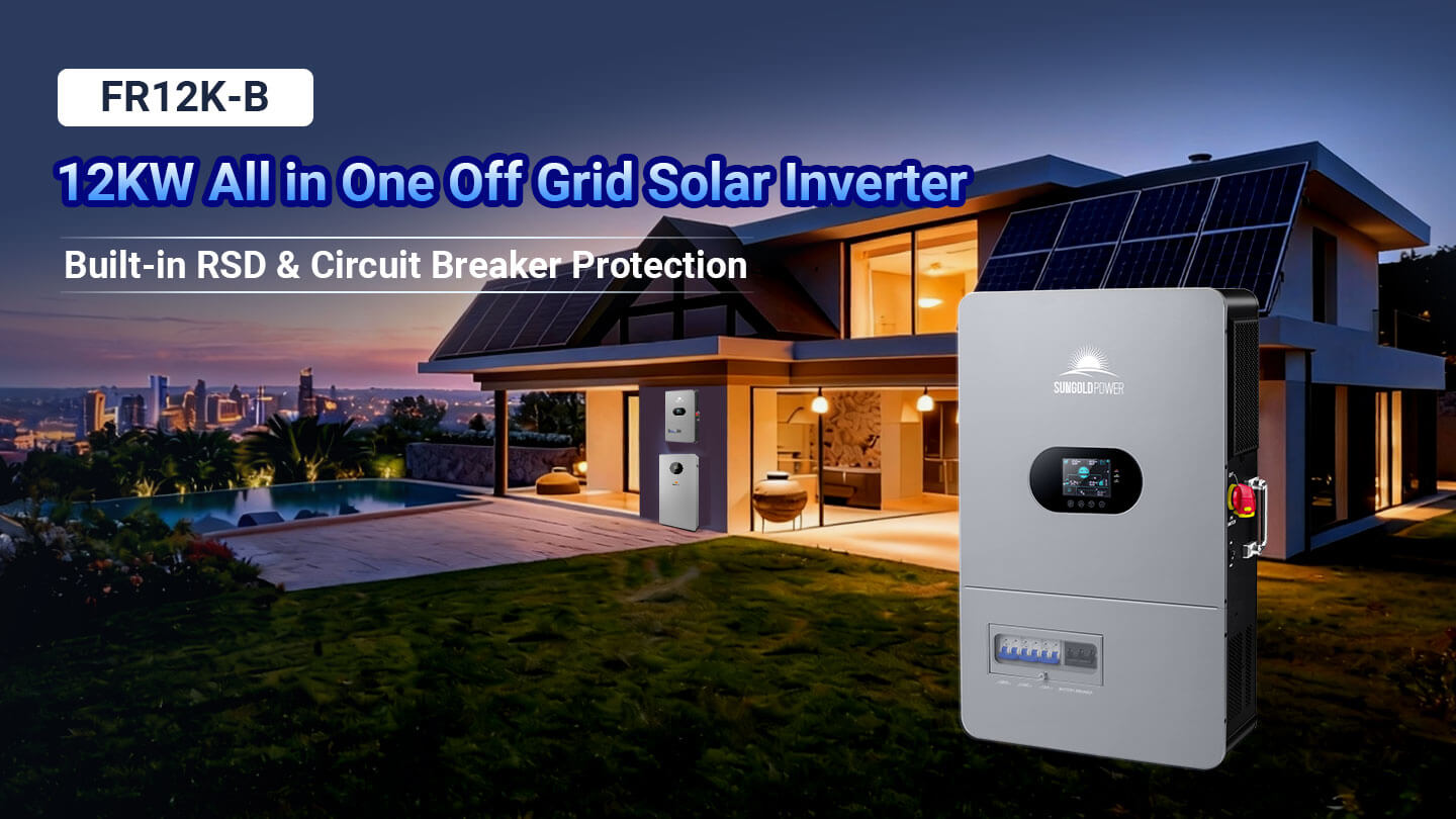 Sungold Power FR12K-B 12kW all-in-one off-grid solar inverter with built-in RSD and circuit breaker protection