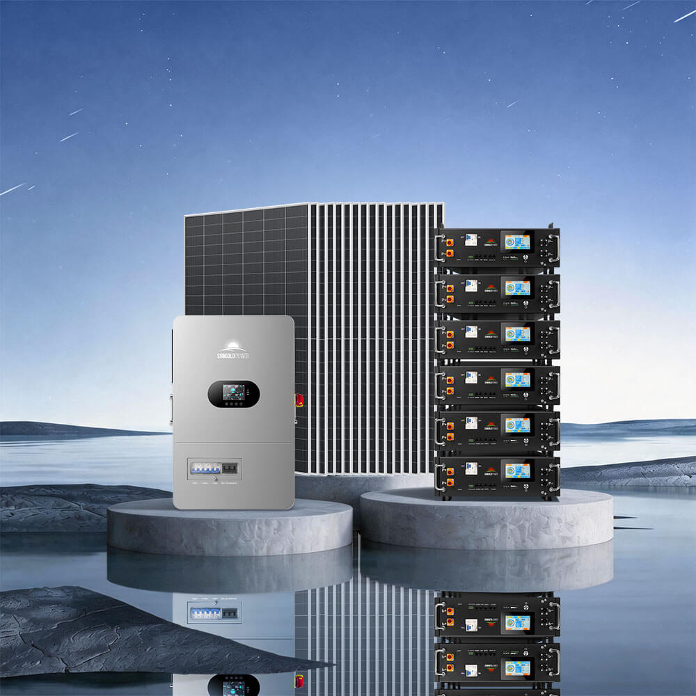 FR12K-B inverter with six CoreX 5 Pro batteries and 590W panels