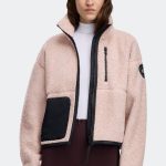 Canada Goose Women’s Simcoe Zip Up Fleece Jacket Black Disc