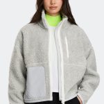 Canada Goose Women’s Simcoe Zip Up Fleece Jacket White Disc
