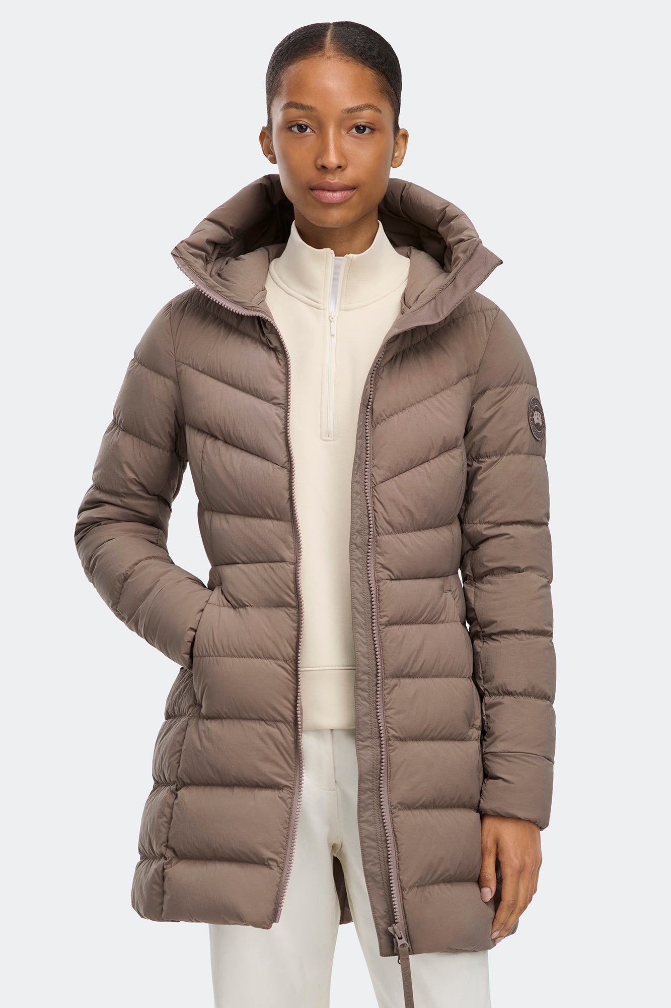 2331WT_9394_on_front_01 Canada Goose Women’s Clair Coat Tonal Disc - Image 1