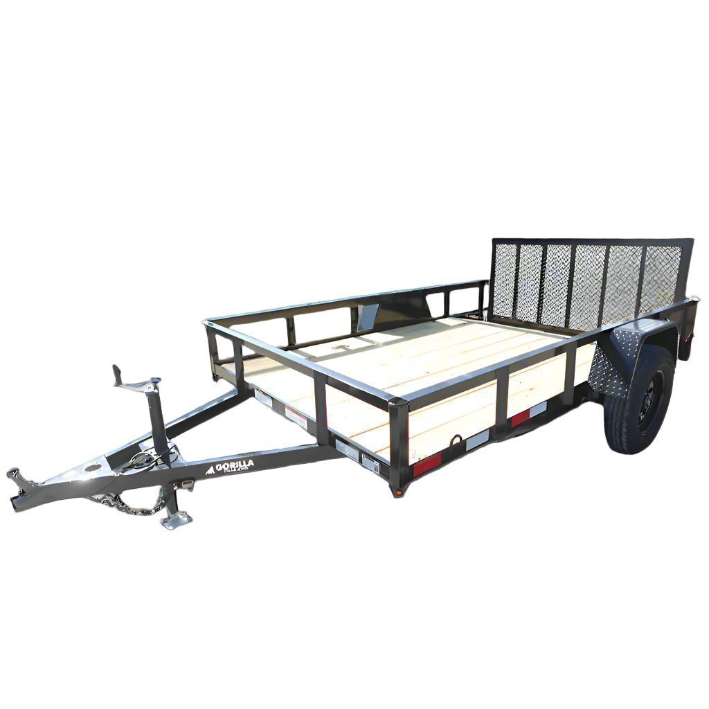 6? 4? x 10 Utility Trailer Dovetail Powder Coated With Gate 3,500lb Axle