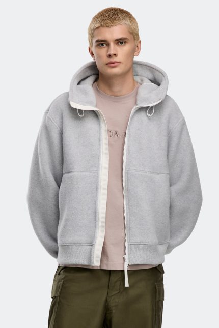 Chilliwack Fleece Bomber White Disc