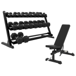 Hex Dumbbell Set & Bench Bundle
