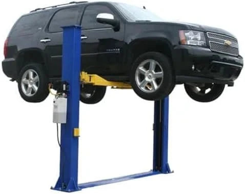 ATLAS Automotive Equipment 9KBPX 2-Post Lift/Hoist, Baseplate Style, 9’6? Minimum Ceiling Height, 9,000lb Capacity, Symmetric Arms, Dual Hydraulic Chain Drives Cylinders, for Low Ceiling Home Use