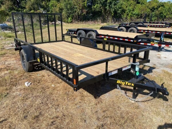 Big Tex 35SA-14BKRSX Single Axle ATV Trailer 83?x14? Black