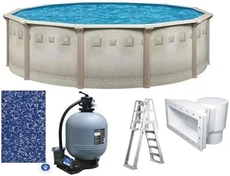 Brazil Premium 27? x 52? Round Above Ground Swimming Pool Packages
