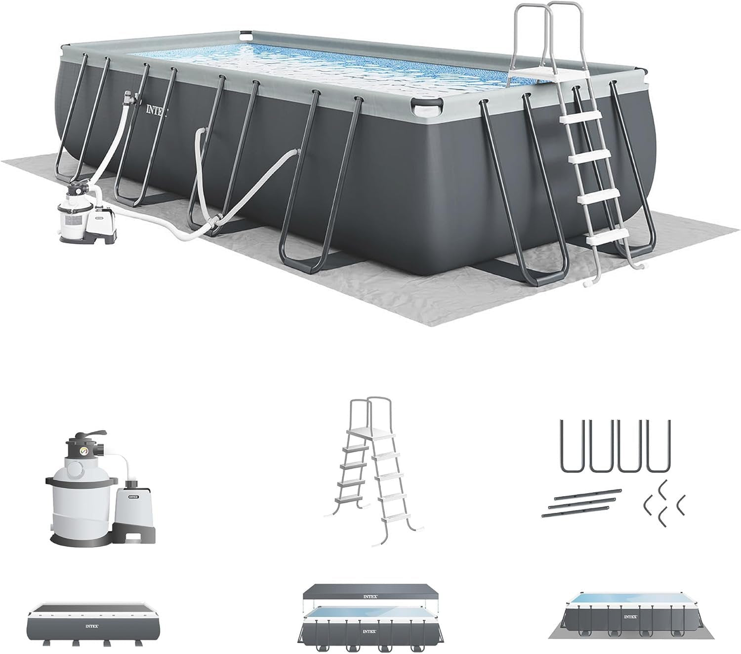 Intex Ultra XTR Rectangular Swimming Pool Set with Pump