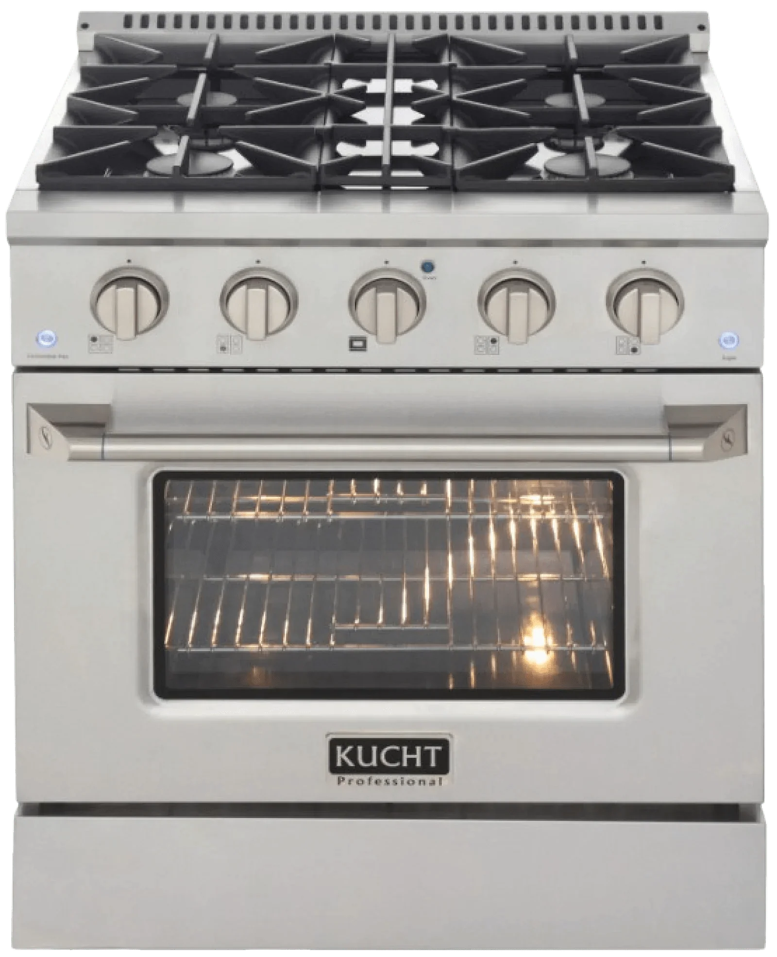 Kucht Professional 30-Inch 4.2 cu. ft. Gas Range with Convection Oven in Titanium