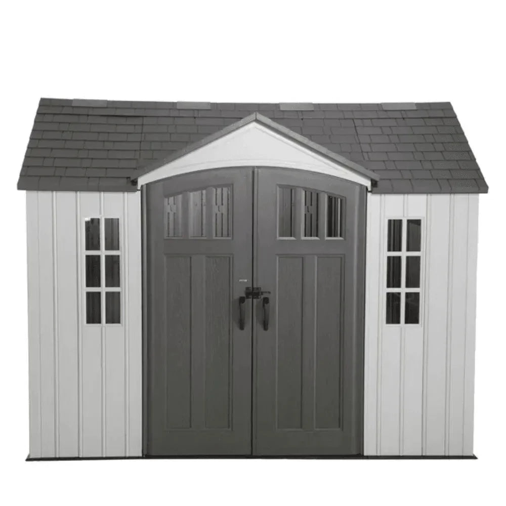 Lifetime 10 ft. x 8 ft. Outdoor Storage Shed, Gray