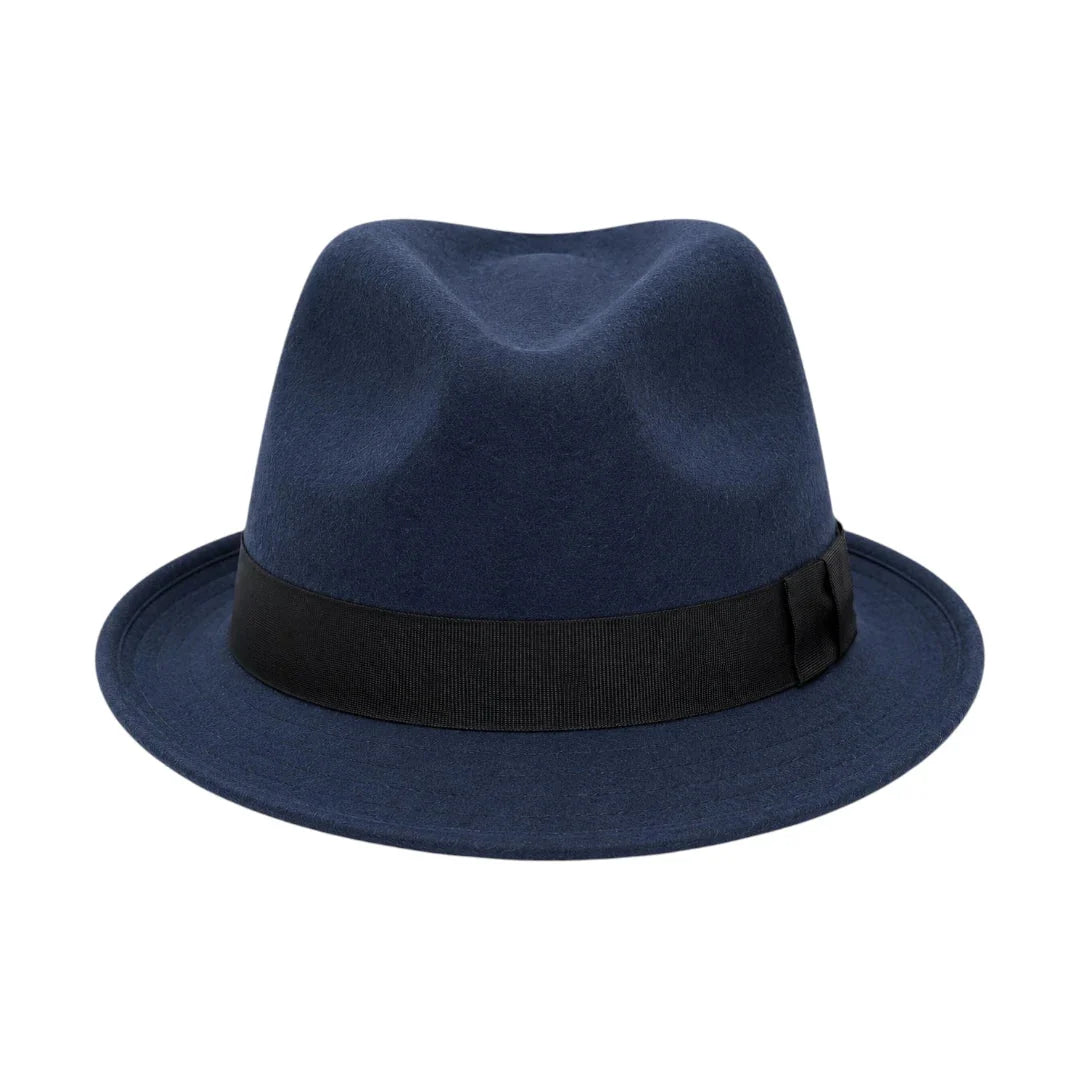 PRIOKA Classic Navy Blue Fedora Hat