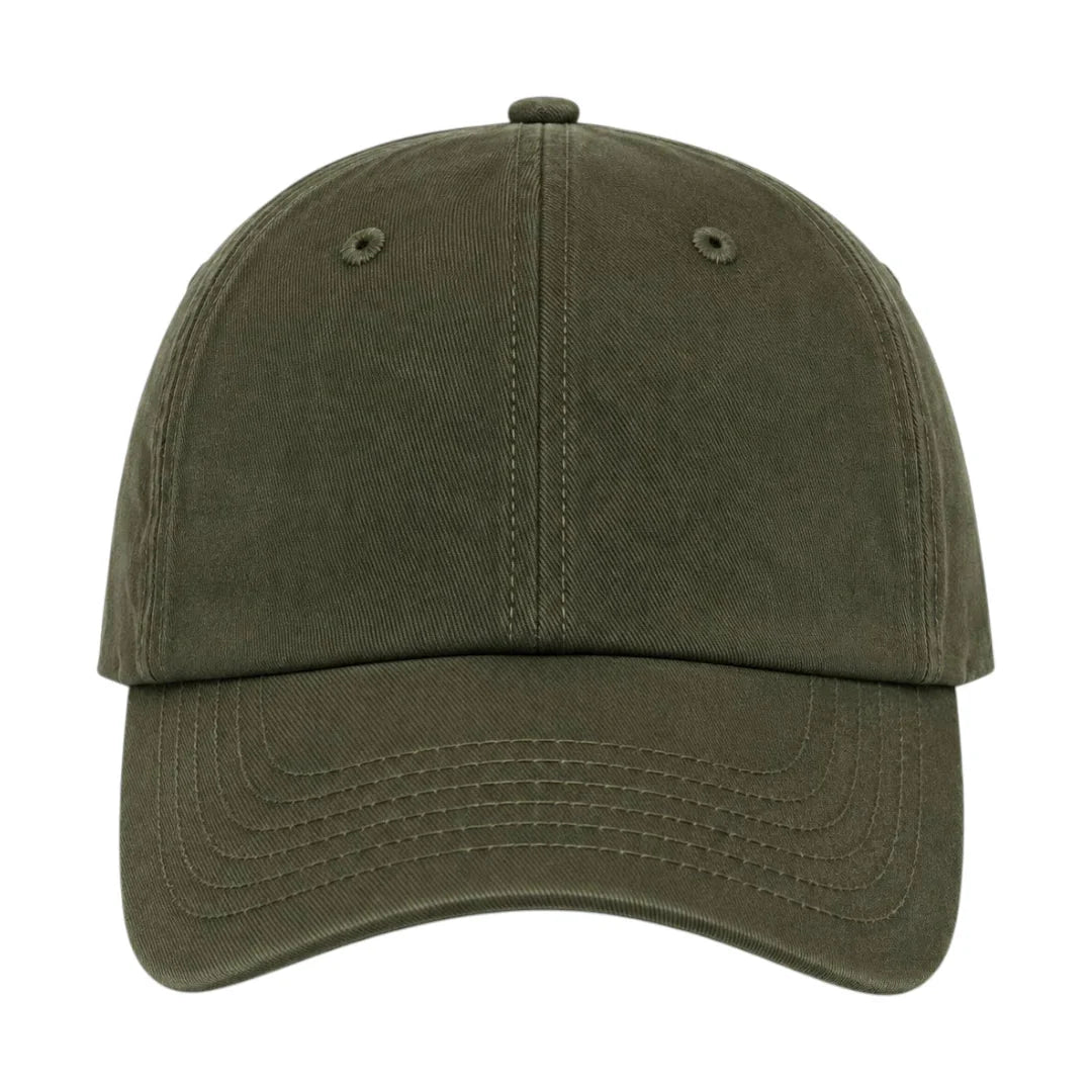 PRIOKA Classic Olive Green Cotton Baseball Cap